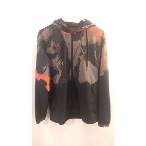 Under Armour Project Rock Full-Zip Hoodie Men’s Medium Black Gray Orange Camo